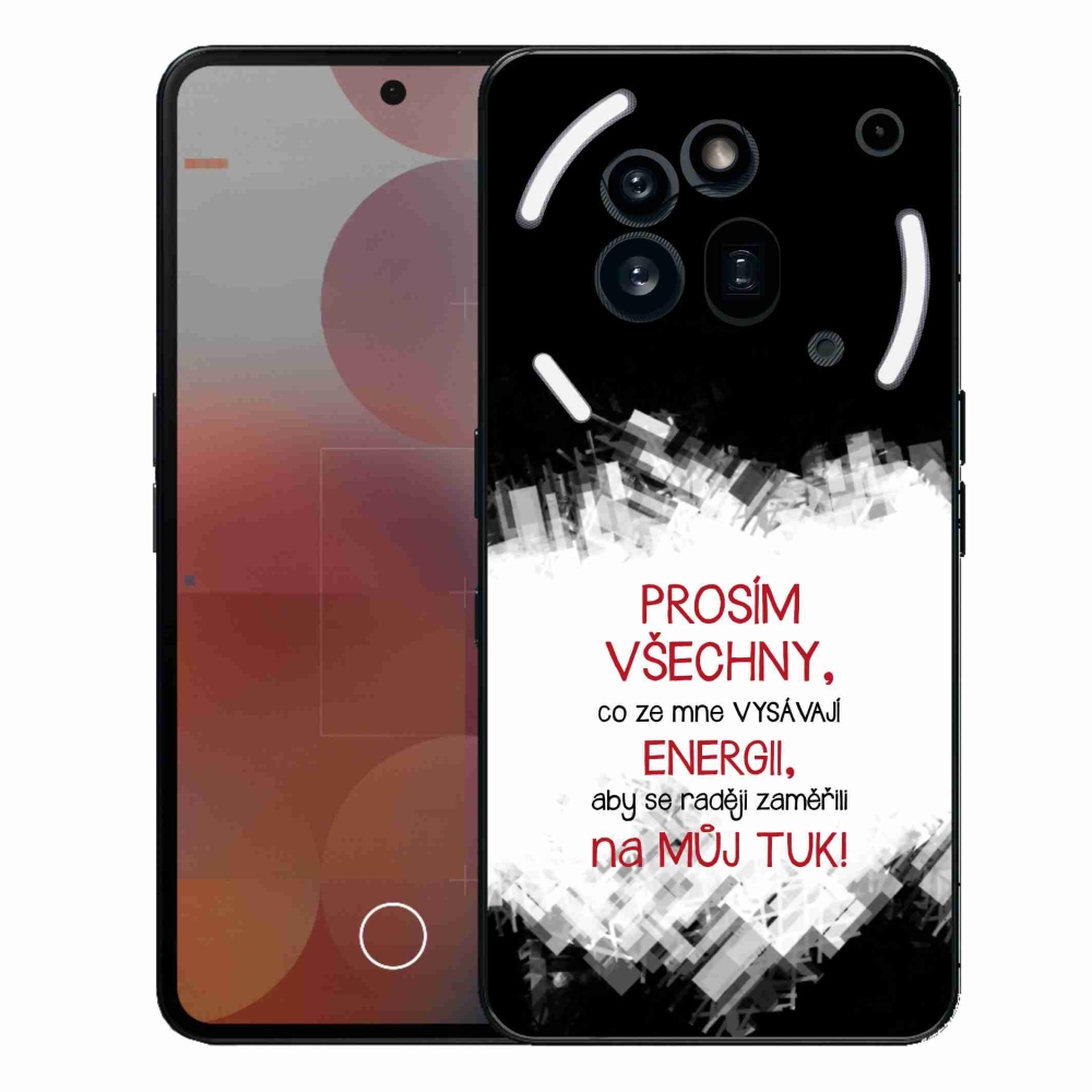 Gél borító mmCase a Nothing Phone (3a) Pro készülékhez - vicces szöveg 1 piros