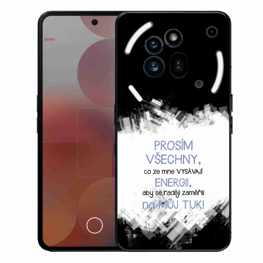 Zselés borító mmCase a Nothing Phone (3a) Pro készülékhez - vicces szöveg 1 kék