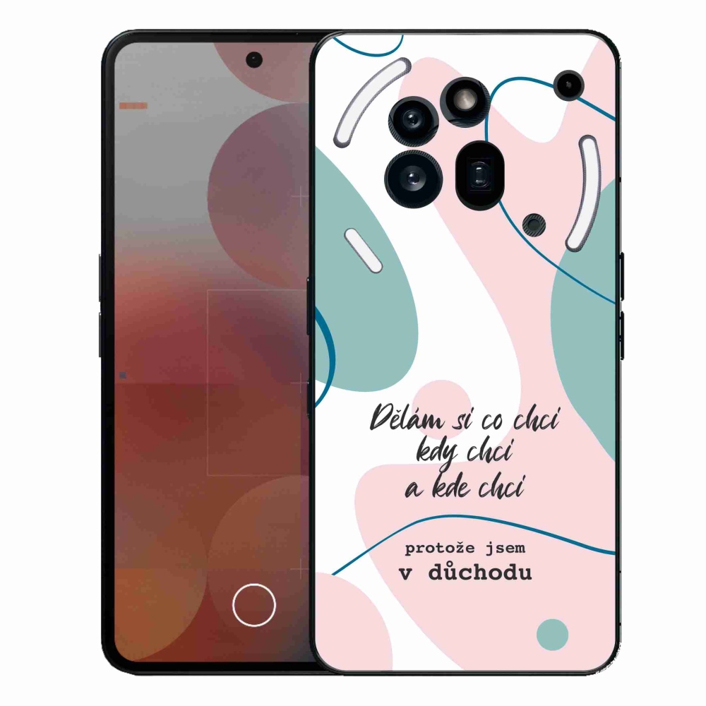 Zselés borító mmCase a Nothing Phone (3a) Pro készülékhez - vicces szöveg 10 fehér háttér