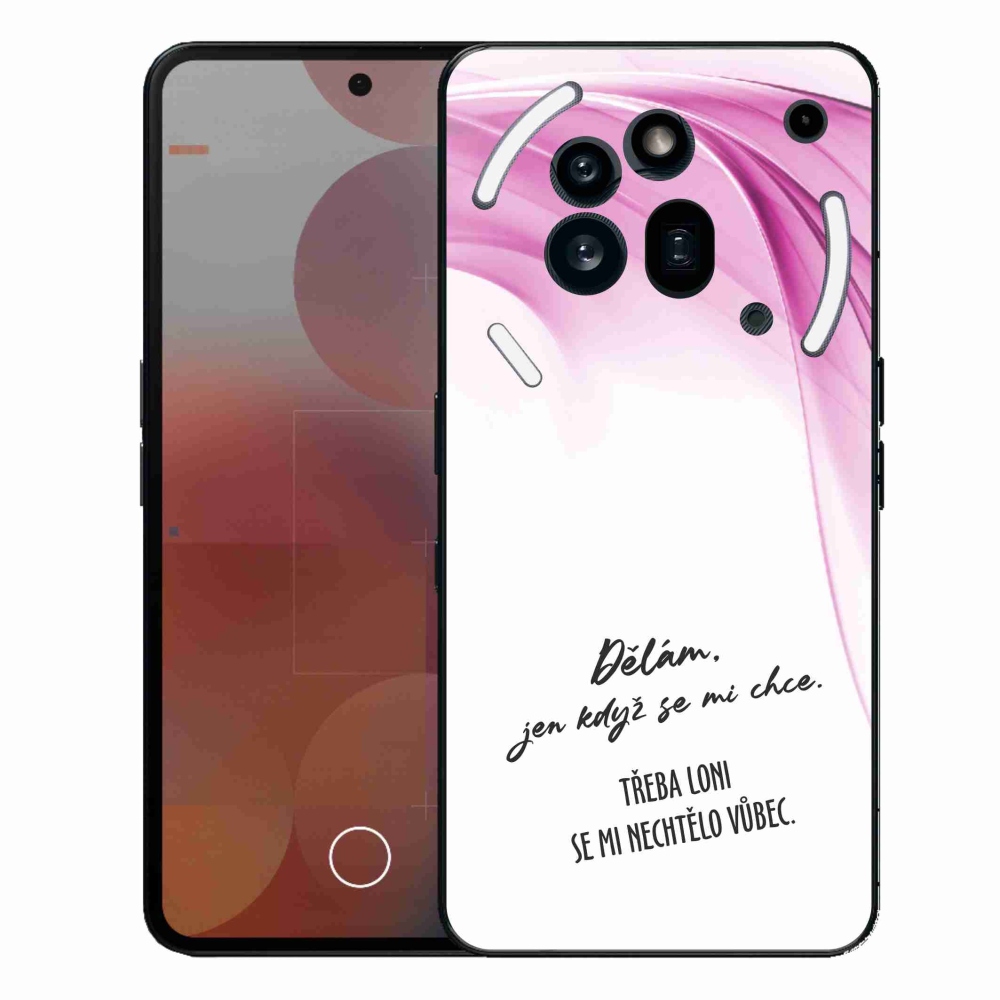 Gél borító mmCase a Nothing Phone (3a) Pro készülékhez - vicces szöveg 12 fehér háttér