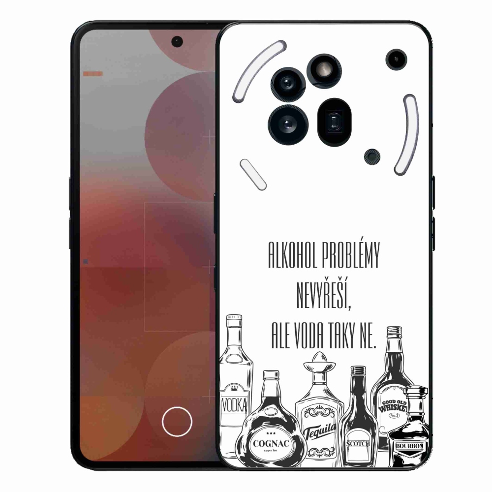 Zselés borító mmCase a Nothing Phone (3a) Pro készülékhez - vicces szöveg fehér háttérrel
