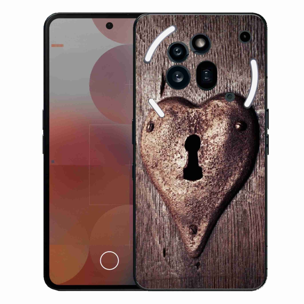 Zselés borítás mmCase a Nothing Phone (3a) Pro készülékhez - szív alakú zárral