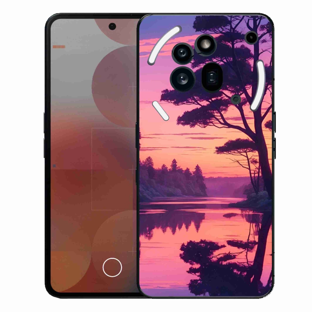 Zselés borítás mmCase a Nothing Phone (3a) Pro készülékhez - naplemente a tó felett