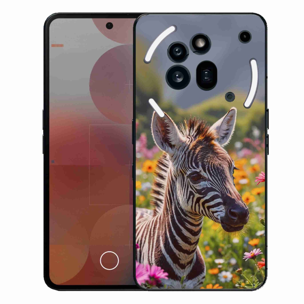 Zselés borító mmCase a Nothing Phone (3a) Pro készülékhez - zebra a réten