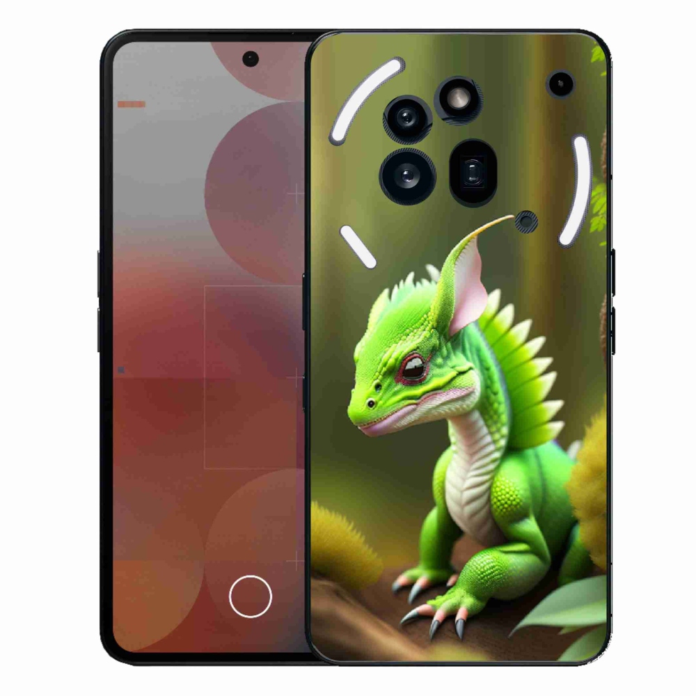 Zselés borítás mmCase a Nothing Phone (3a) Pro készülékhez - zöld sárkány