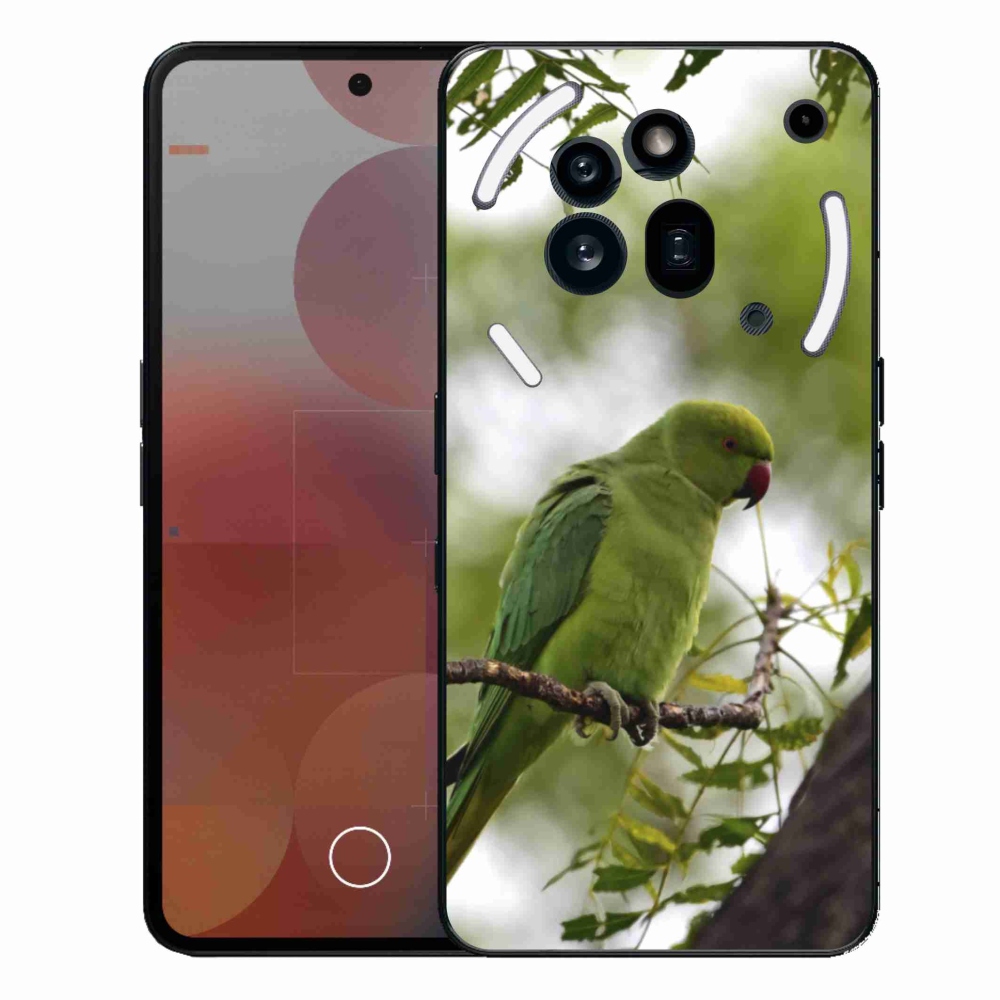 Zselés borítás mmCase a Nothing Phone (3a) Pro készülékhez - zöld papagáj