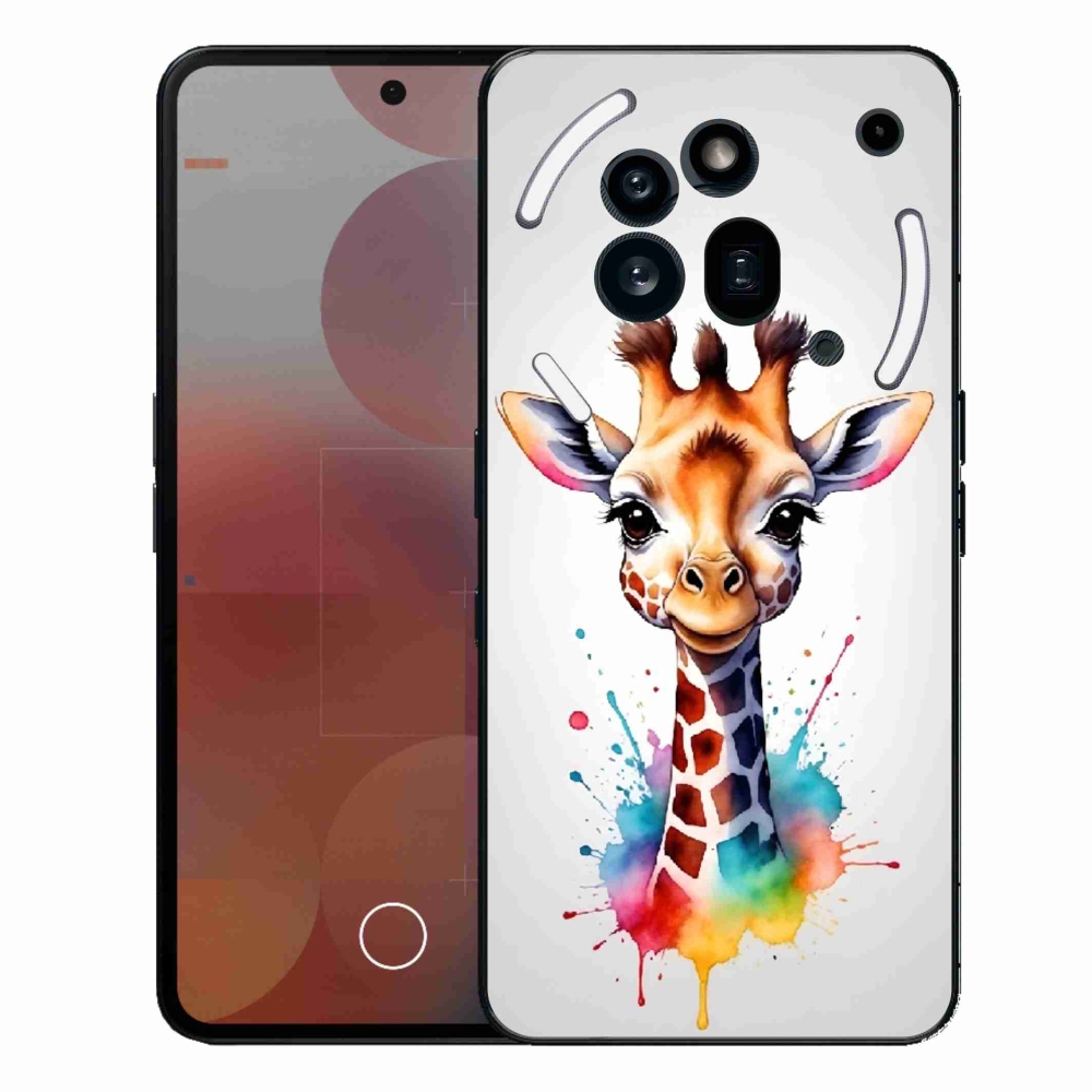 Zselés borítás mmCase a Nothing Phone (3a) Pro készülékhez - zsiráf 1