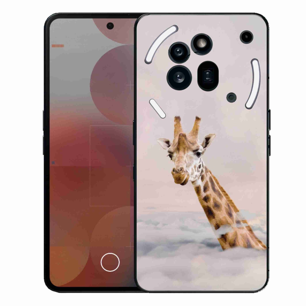 Zselés borítás mmCase a Nothing Phone (3a) Pro készülékhez - zsiráf a felhőkben