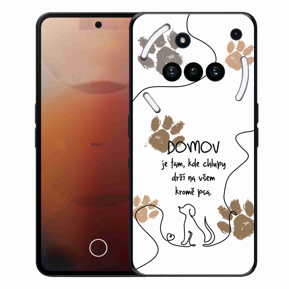 Zselés borító mmCase a Nothing Phone (3a) - kutya motívum fehér háttérrel
