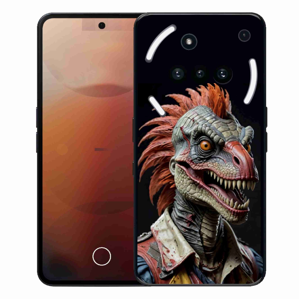 Zselés borító mmCase a Nothing Phone (3a) - punk dinoszauruszhoz