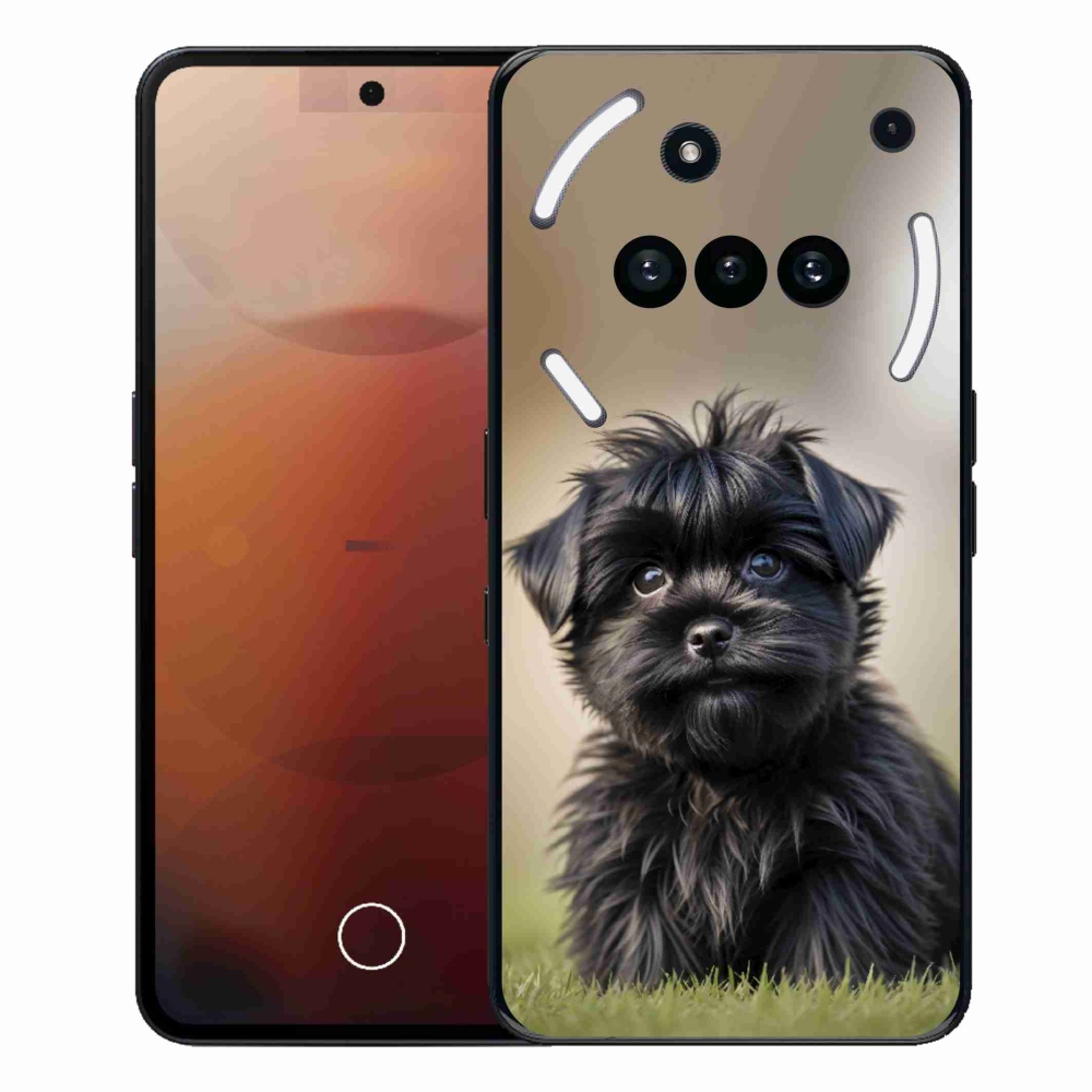 Zselés borítás mmCase a Nothing Phone (3a) számára - aranyos fekete kutya