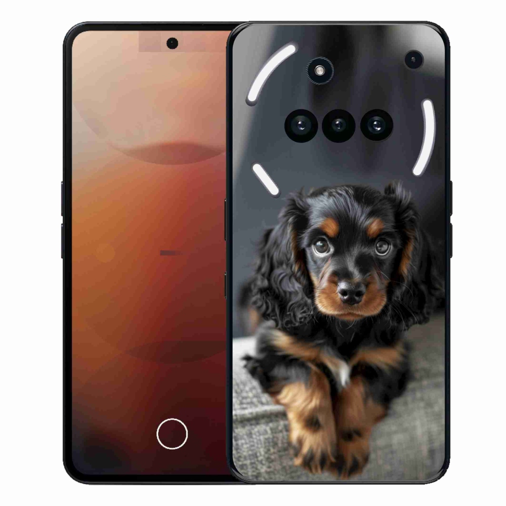 Zselés borítás mmCase for Nothing Phone (3a) - aranyos hosszúszőrű tacskó