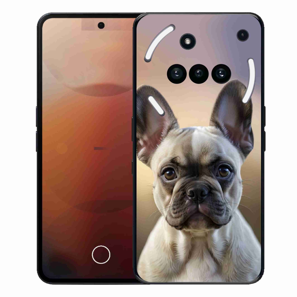 Zselés borító mmCase a Semmi telefonhoz (3a) - aranyos francia bulldog