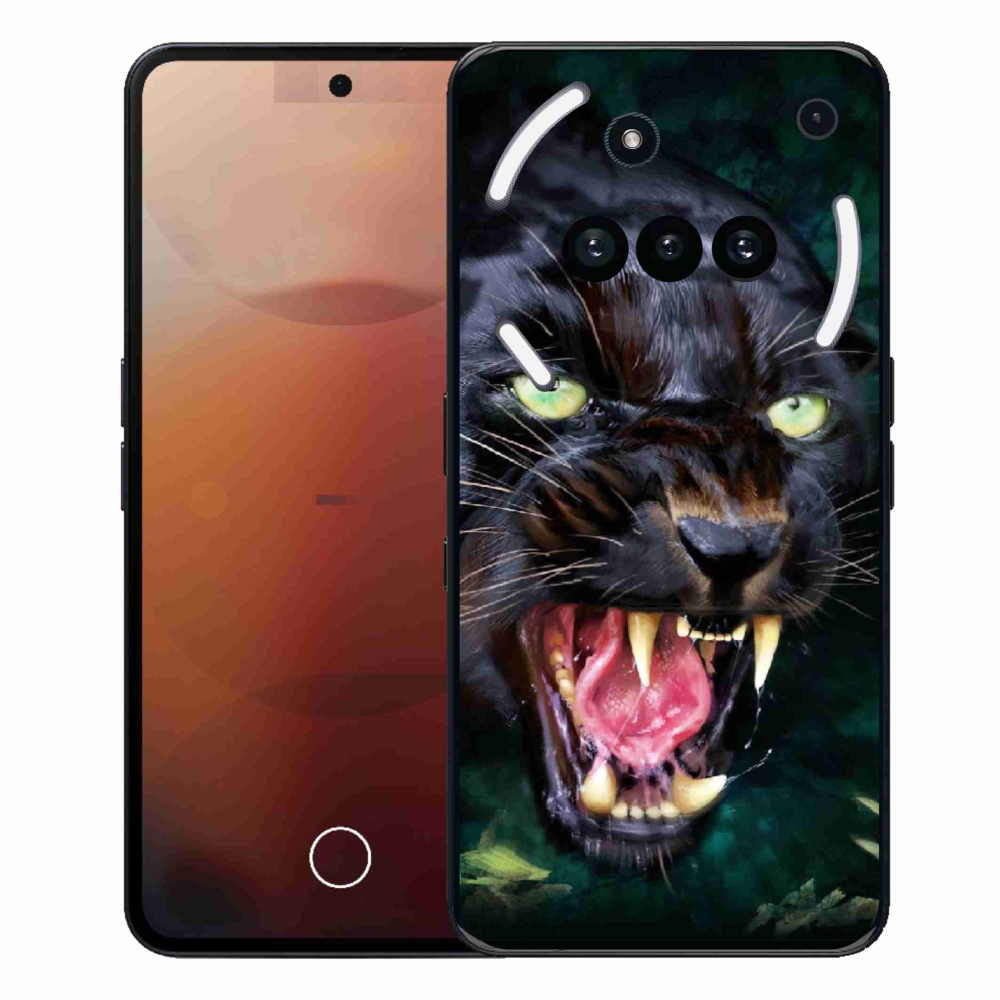Zselés borító mmCase a Nothing Phone (3a) - dühös fekete párduchoz