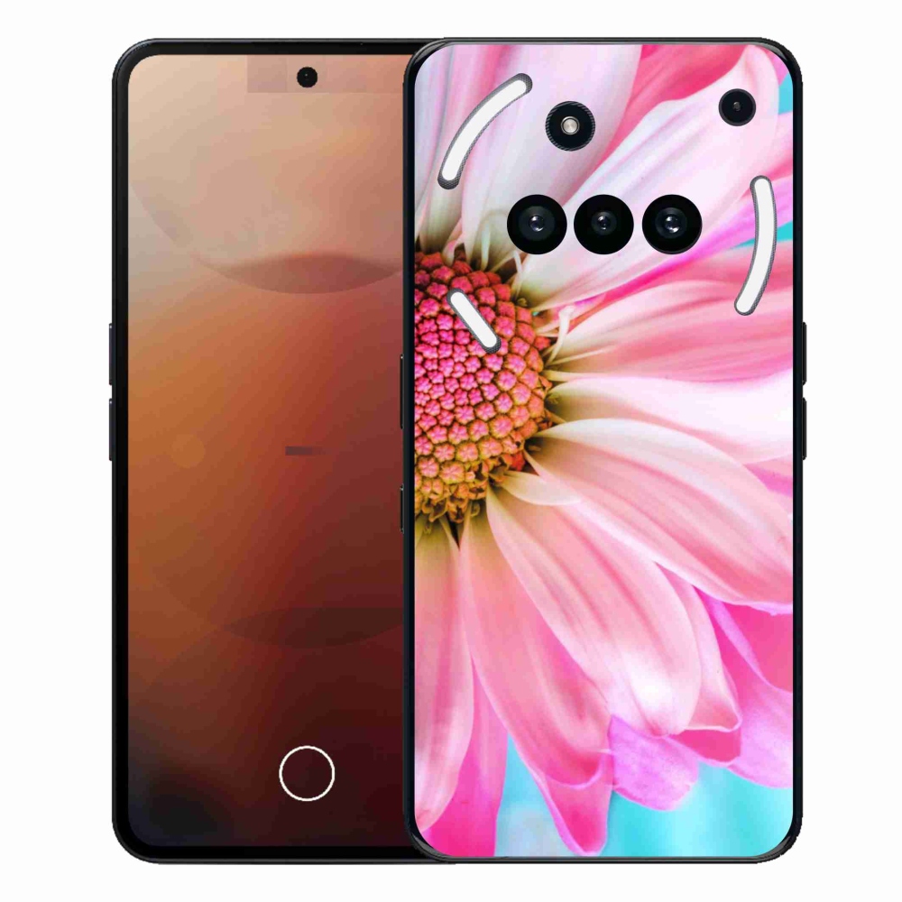 Zselés tok mmCase a Nothing Phone-hoz (3a) - rózsaszín virágos