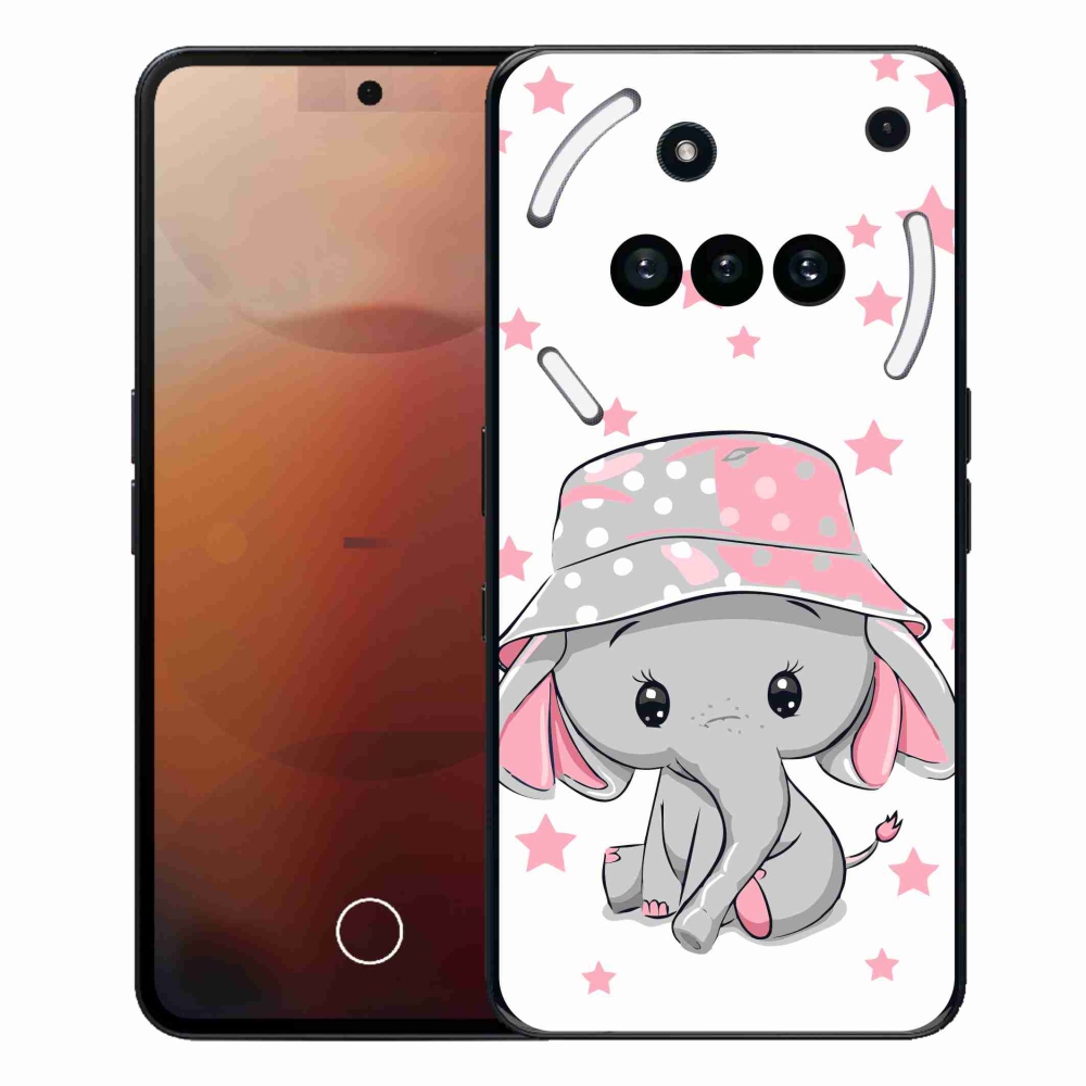 Zselés borító mmCase a Nothing Phone (3a) - rózsaszín elefánthoz