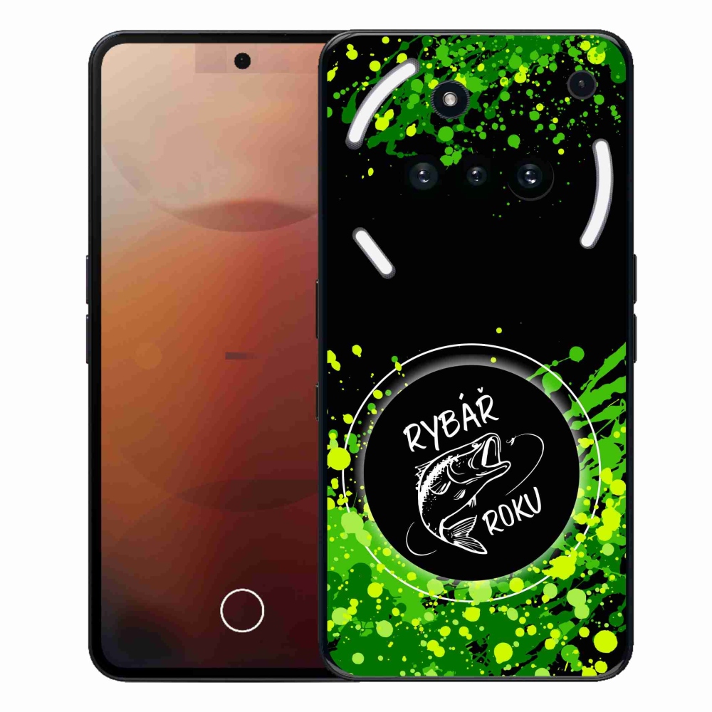 Zselés borító mmCase for Nothing Phone (3a) - Az év halászának fekete háttere