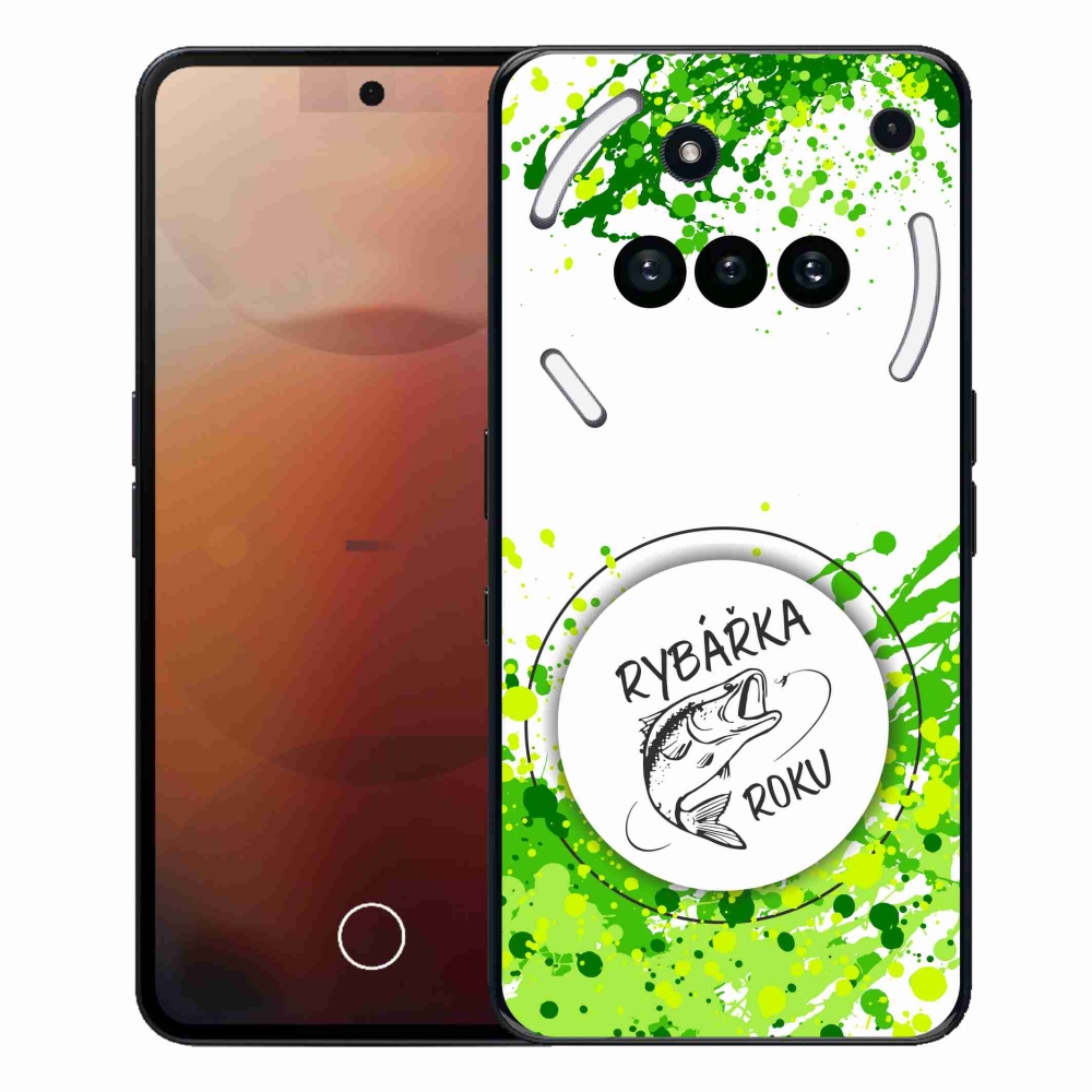 Gél borító mmCase for Nothing Phone (3a) - az év halászának fehér háttere
