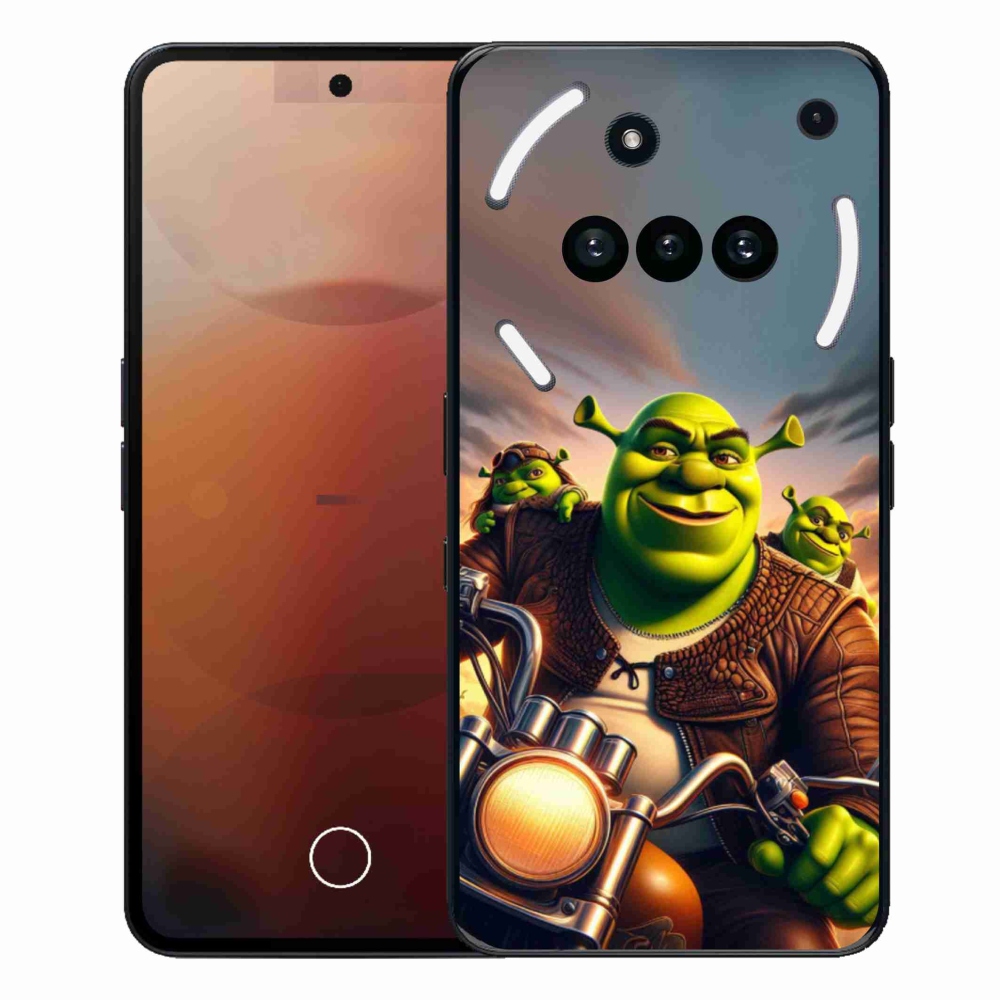 Zselés borítás mmCase a Semmi telefonhoz (3a) - Shrek egy motorkerékpáron