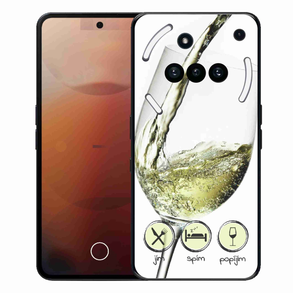 Zselés borítás mmCase a Nothing Phone-hoz (3a) - borospohár fehér