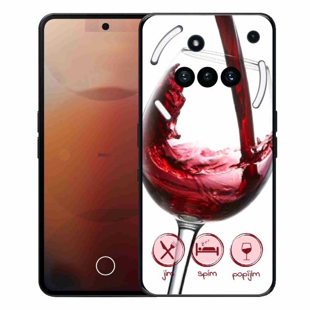 Zselés tok mmCase a Nothing Phone-hoz (3a) - borospohár piros
