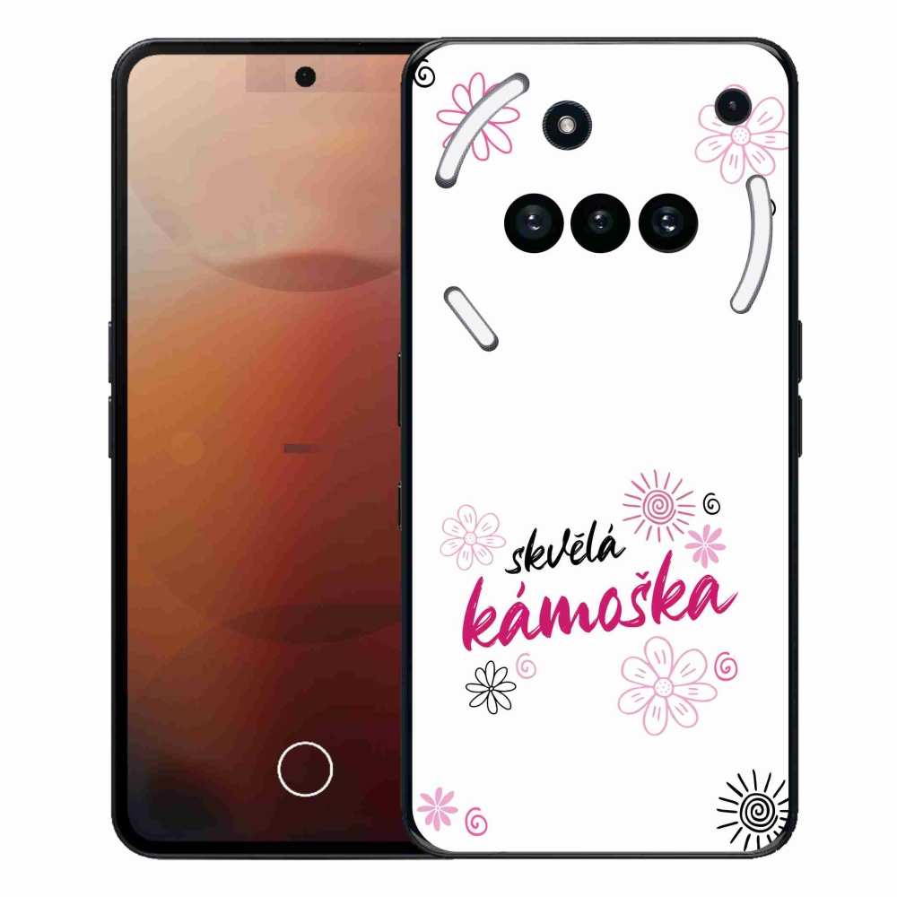 Gél borító mmCase a Nothing Phone (3a) - nagyszerű barát fehér háttérrel