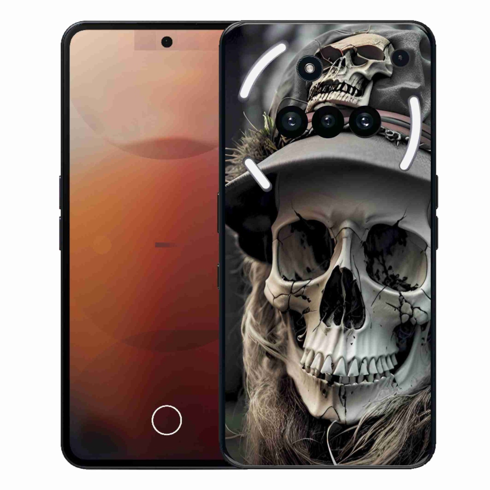 Zselés tok mmCase a Nothing Phone telefonhoz (3a) - sötét koponya