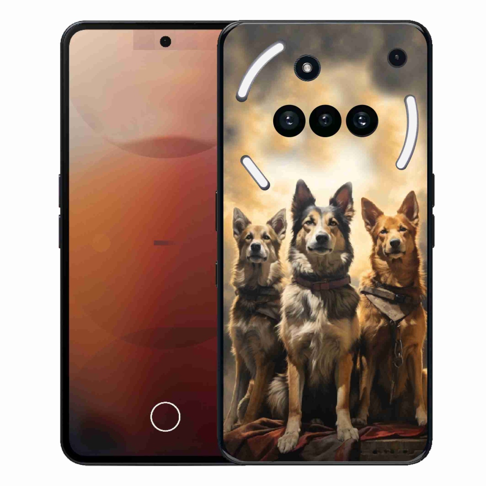 Zselés borítás mmCase for Nothing Phone (3a) - három kutya