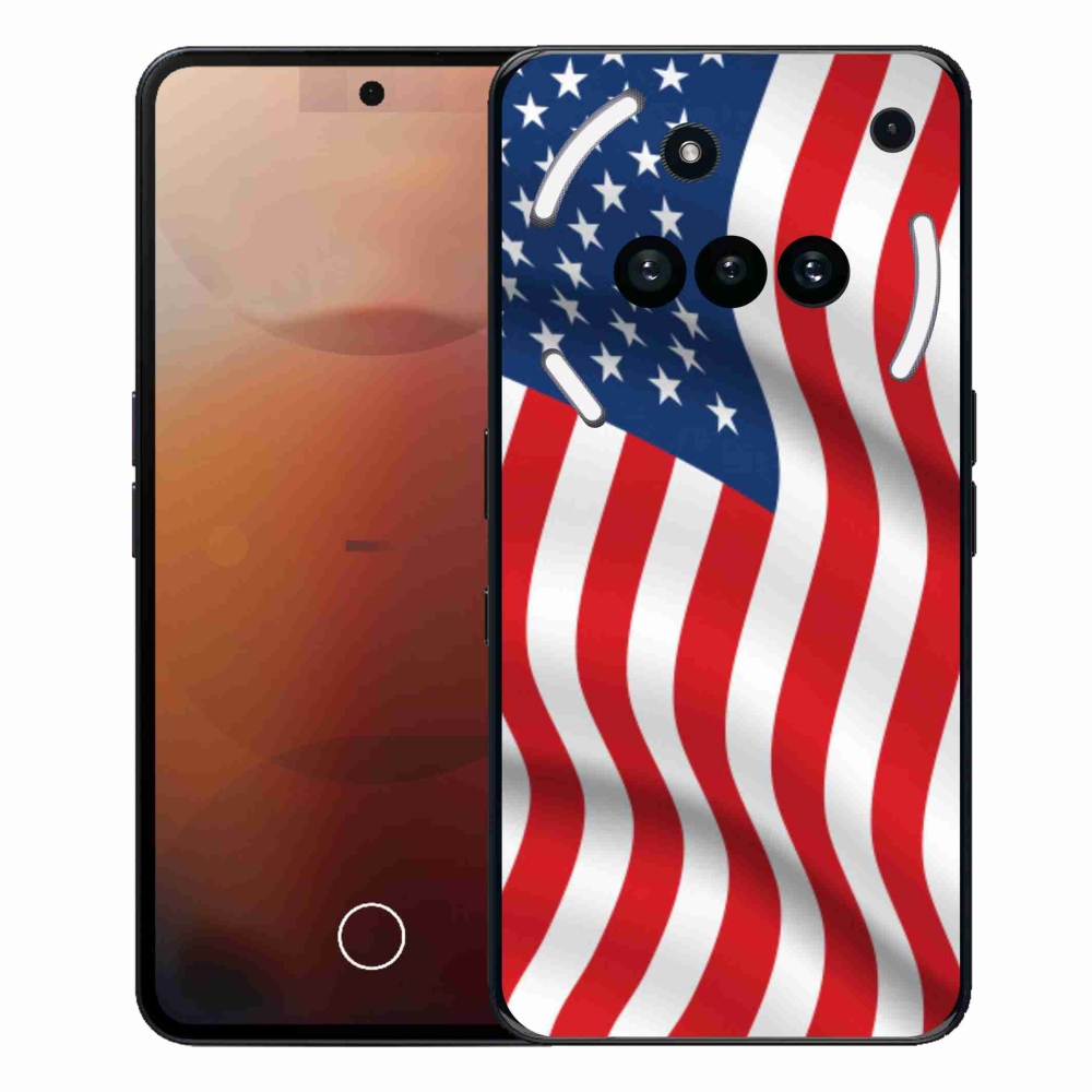 Zselés borító mmCase a Nothing Phone-hoz (3a) - amerikai zászló
