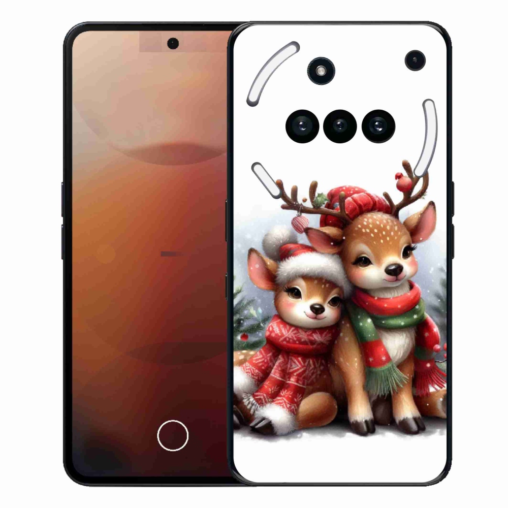 Zselés borító mmCase a Nothing Phone-hoz (3a) - karácsonyi rénszarvas