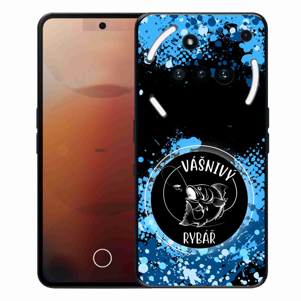 Gél borító mmCase a Nothing Phone (3a) - szenvedélyes halász fekete háttérrel