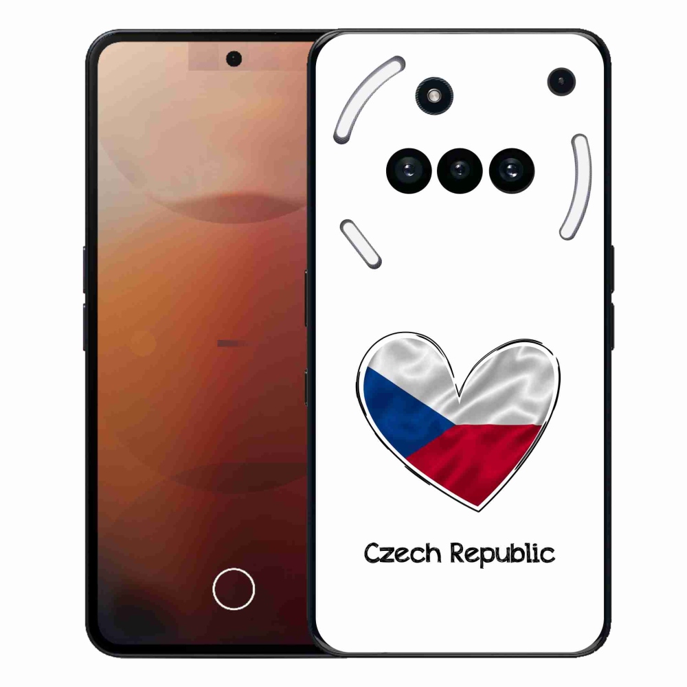 Gél borító mmCase a Nothing Phone (3a) - szív zászló fehér háttérrel