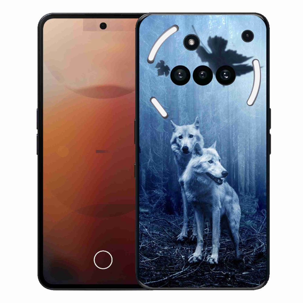 Zselés tok mmCase a Nothing Phone-hoz (3a) - farkasok az erdőben