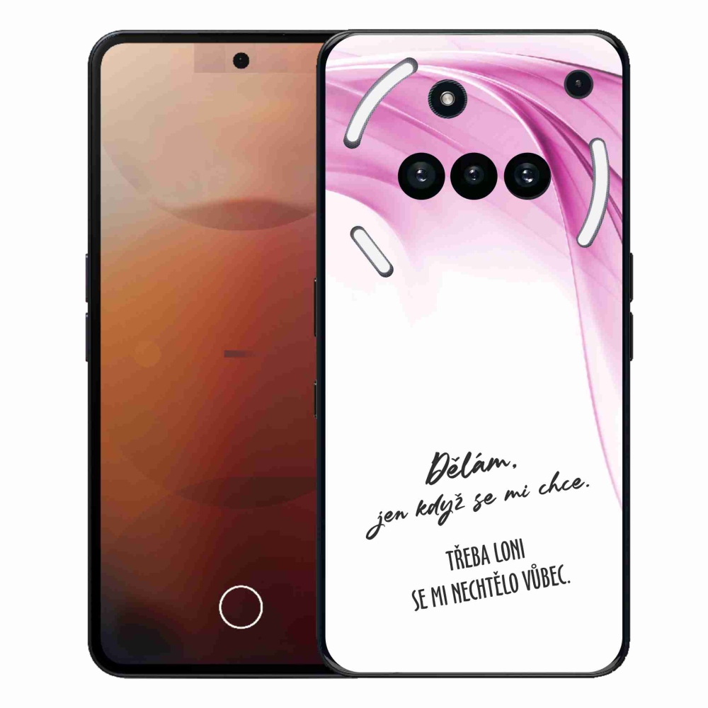 Zselés borító mmCase a Nothing Phone (3a) - vicces szöveg 12 fehér háttérrel