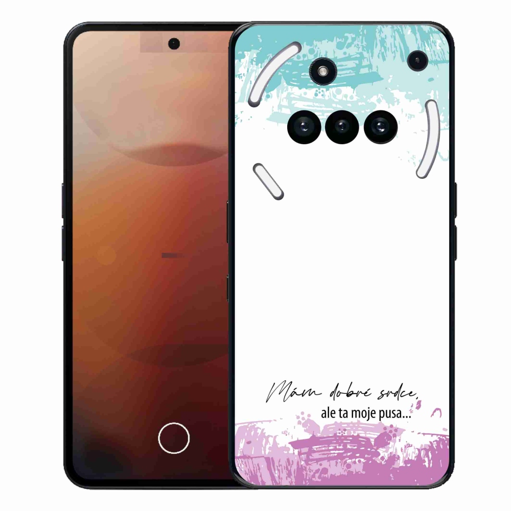 Gél borító mmCase a Nothing Phone (3a) - vicces szöveg 3 fehér háttérrel