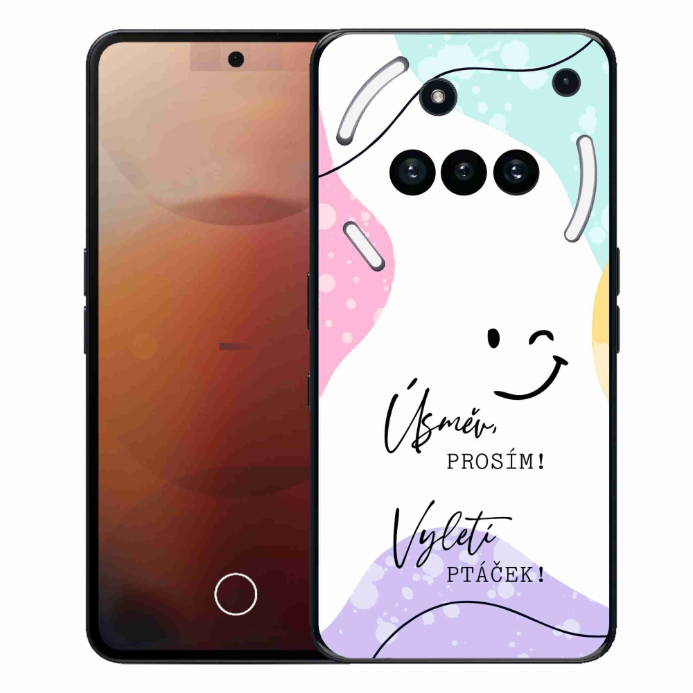 Gél borító mmCase a Nothing Phone (3a) - vicces szöveg 4 fehér háttérrel