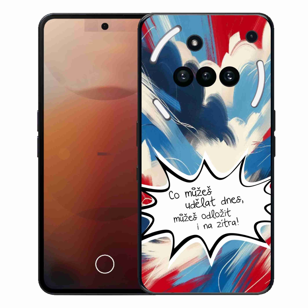 Zselés borító mmCase a Nothing Phone (3a) - vicces szöveg 9 fehér háttér