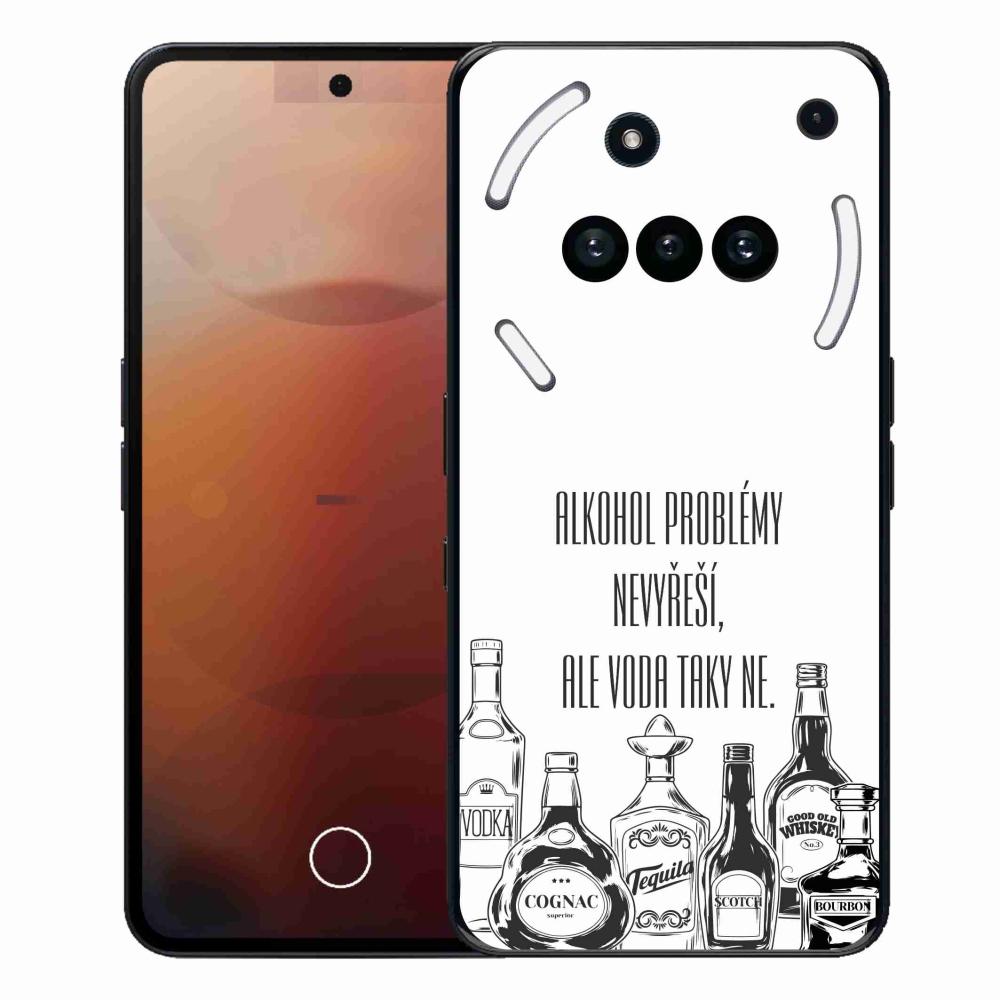 Gél borító mmCase a Nothing Phone (3a) - vicces szöveg fehér háttérrel