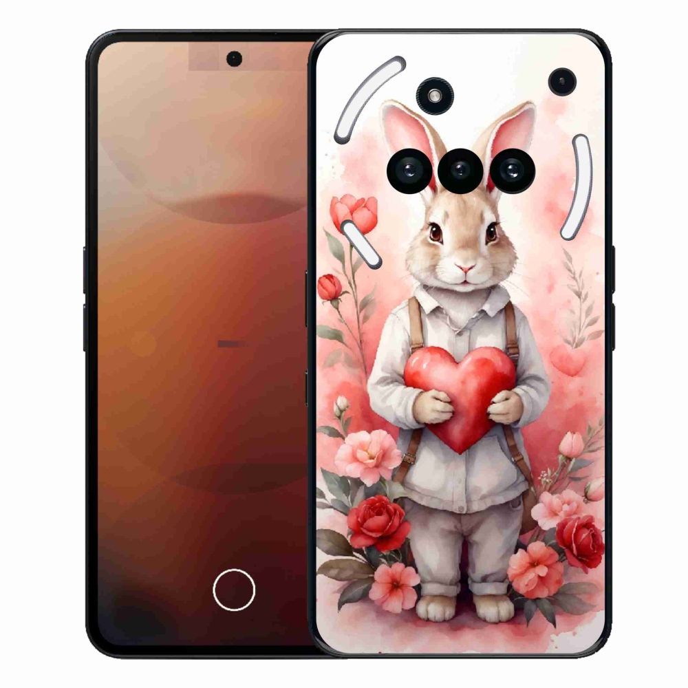 Zselés borító mmCase a Nothing Phone telefonhoz (3a) - nyúl szívvel