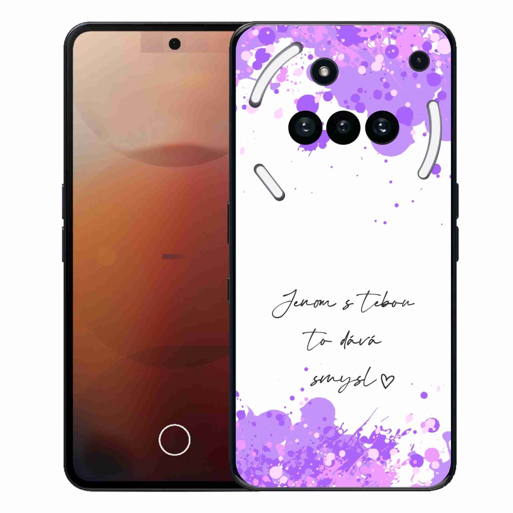 Gél borító mmCase a Nothing Phone (3a) - szerelmes szöveg fehér háttérrel