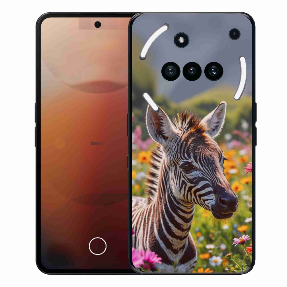 Zselés borító mmCase a Nothing Phone-hoz (3a) - zebra a réten