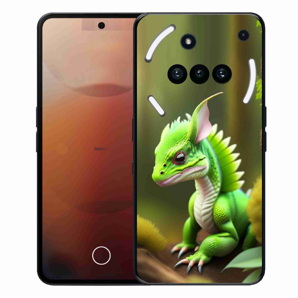 Zselés borítás mmCase a Nothing Phone (3a) - zöld sárkányhoz