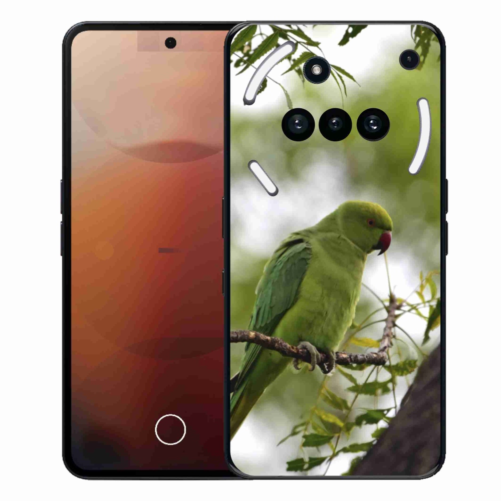 Zselés tok mmCase a Nothing Phone telefonhoz (3a) - zöld papagáj
