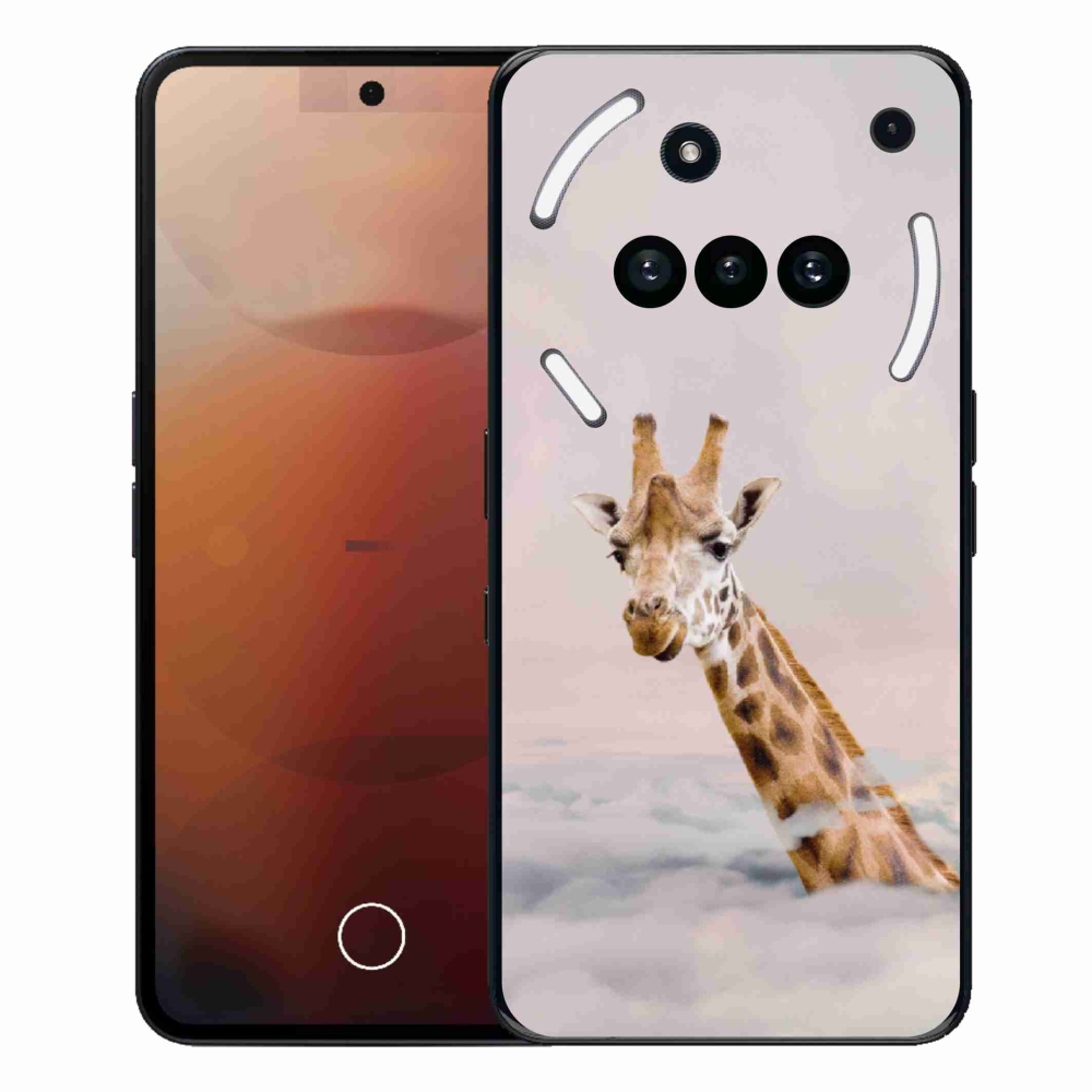 Zselés borítás mmCase a Nothing Phone-hoz (3a) - zsiráf a felhőkben