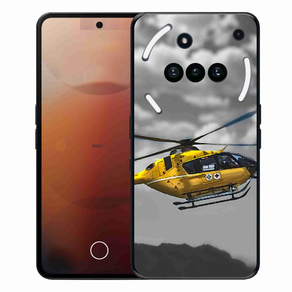 Zselés borítás mmCase a Nothing Phone-hoz (3a) - sárga helikopter