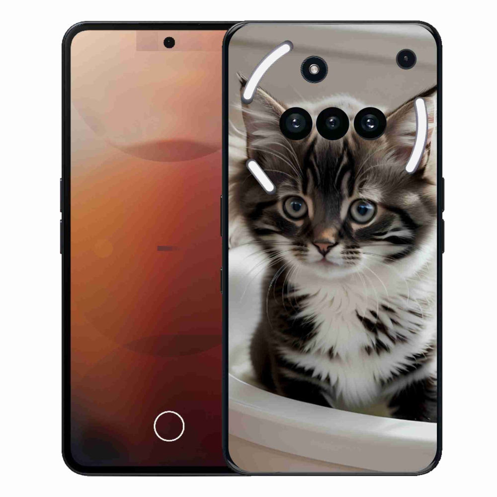 Zselés borító mmCase a Nothing telefonhoz (3a) - kíváncsi cica