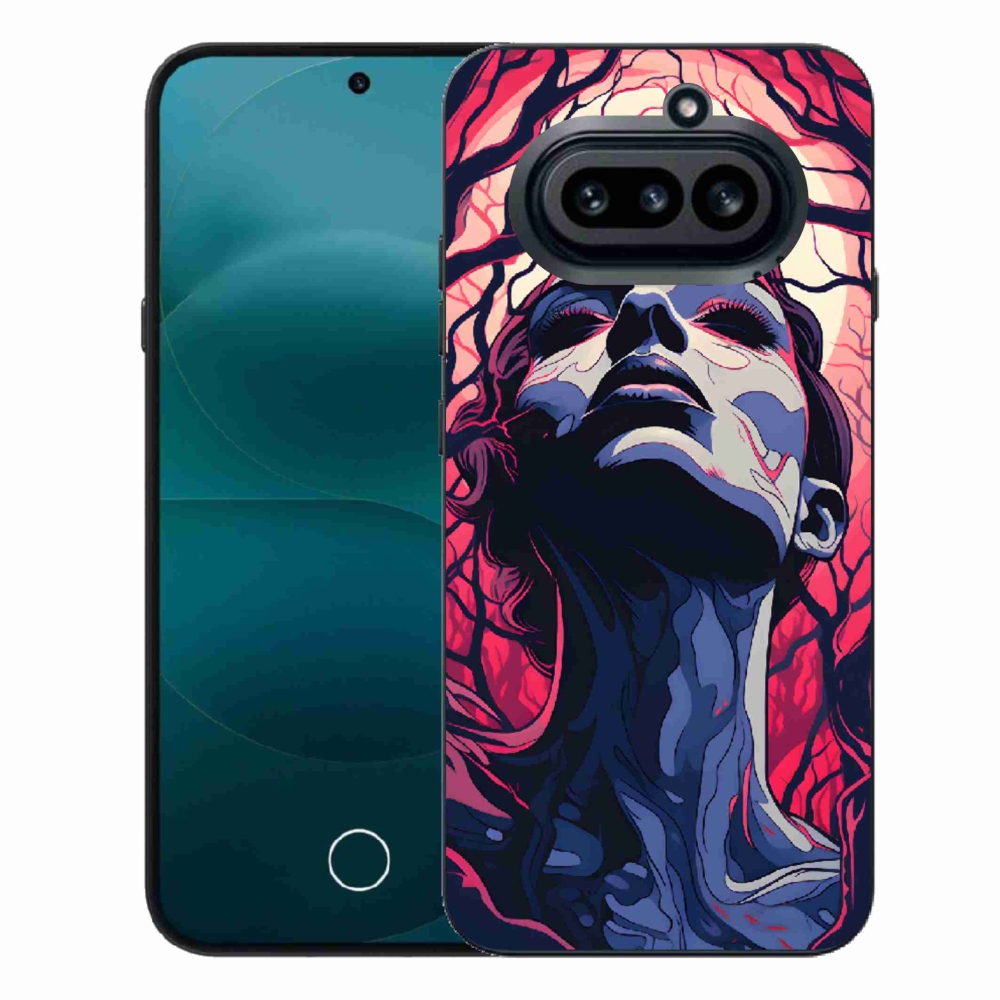 Zselés borítás mmCase a Nothing Phone (4a) készülékhez - absztrakt arc