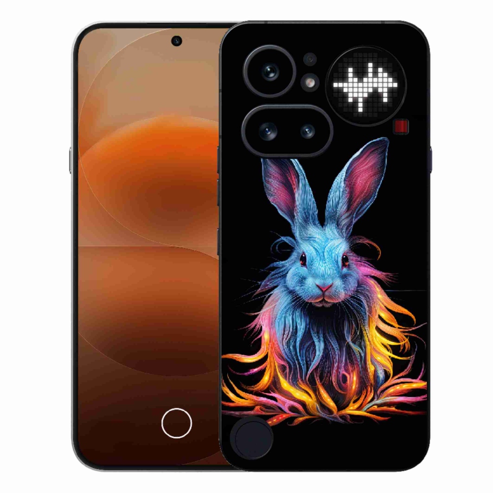 Zselés borítás mmCase for Nothing Phone (4a) - absztrakt nyuszi