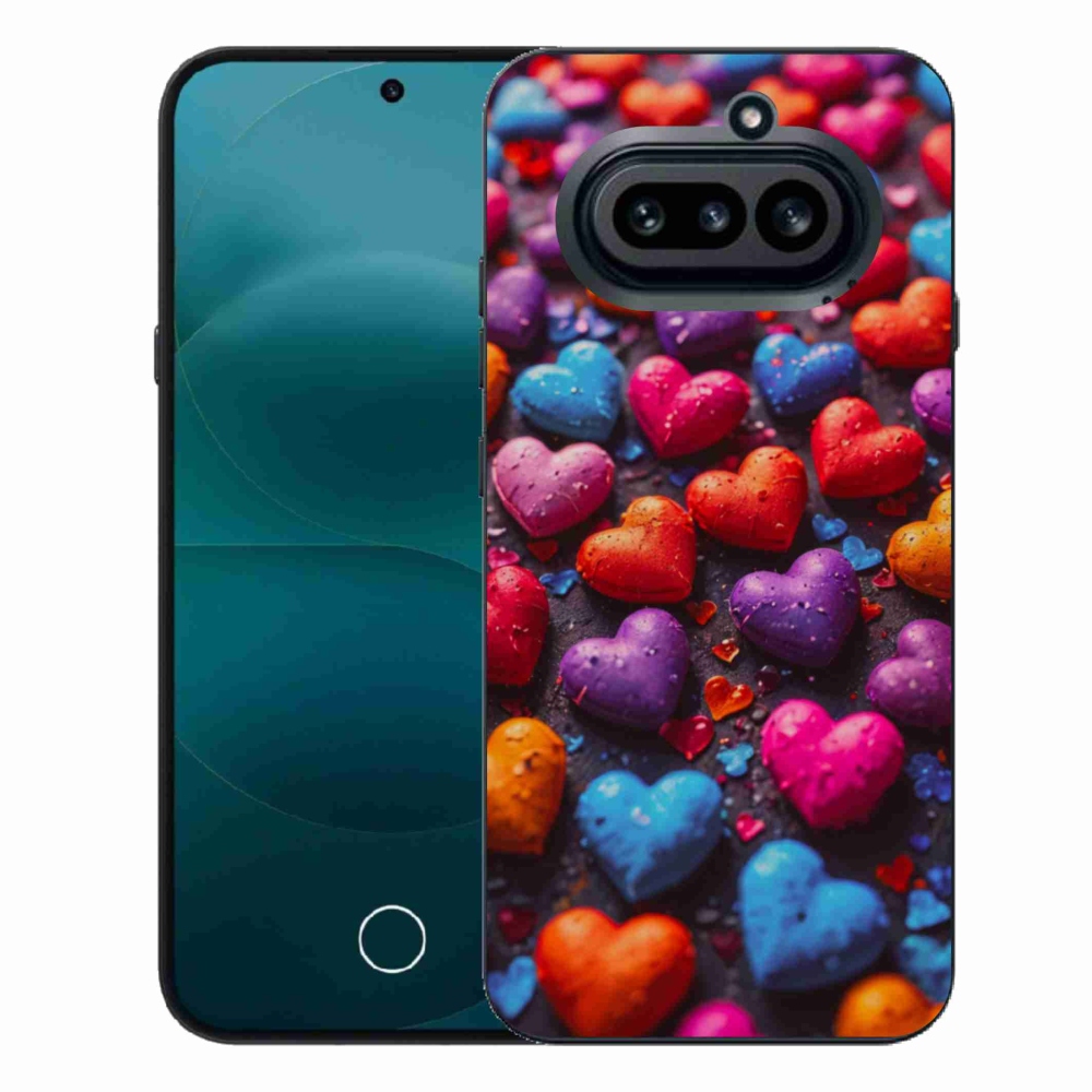 Zselés borító mmCase a Nothing Phone (4a) telefonhoz - színes szívecske