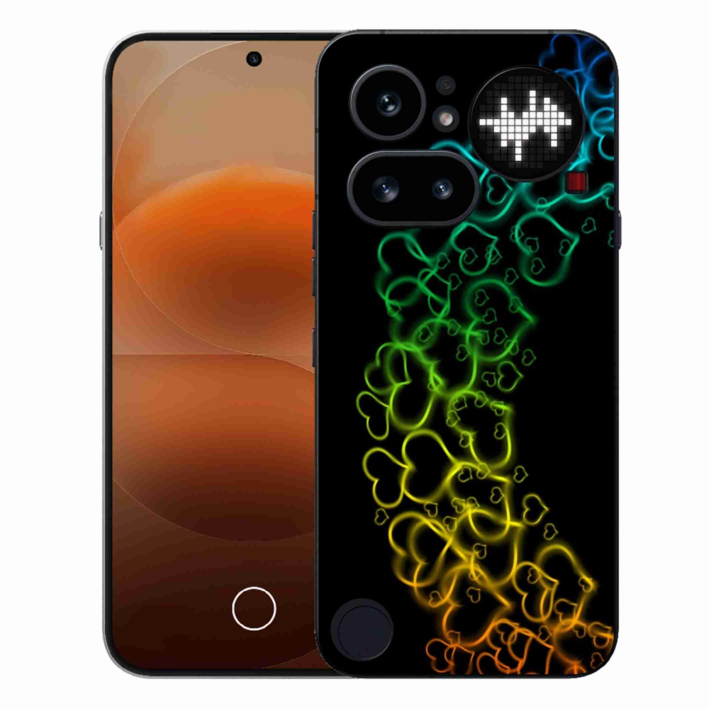 Zselés borító mmCase a Nothing Phone (4a) - színes szívek
